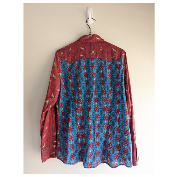 Tin Haul Horses and Southwestern Print button down top - Picture 2 of 8